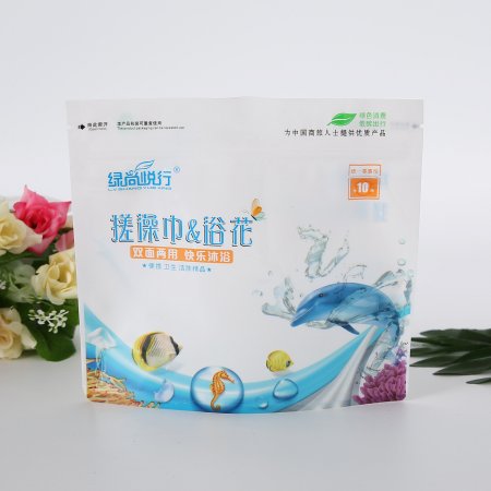 OPP哑光膜洗澡巾搓澡巾自封拉链袋
