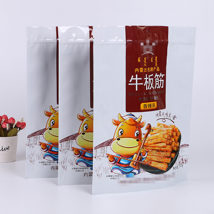 辣条休闲食品袋 牛板筋食品级塑料包装袋 地瓜干零食八边封包装袋