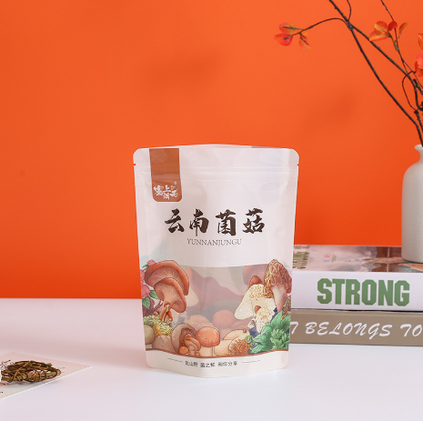 野生菌菇干食品自立自封袋田野风云南香菇木耳铝箔包装袋