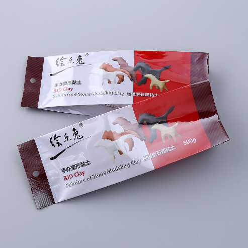 定制彩色造型橡皮泥中封袋 儿童卡通手办塑形黏土背封包装袋