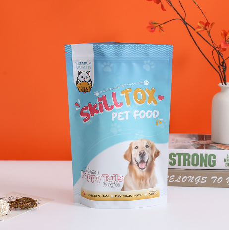 定制宠物食品自立自封铝箔袋越南款猫狗粮包装袋