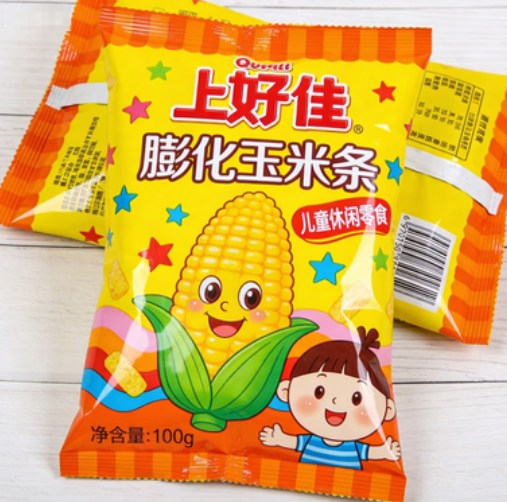 童趣大牌膨化玉米条包装袋 食品级亮光彩印 儿童休闲零食定制包装
