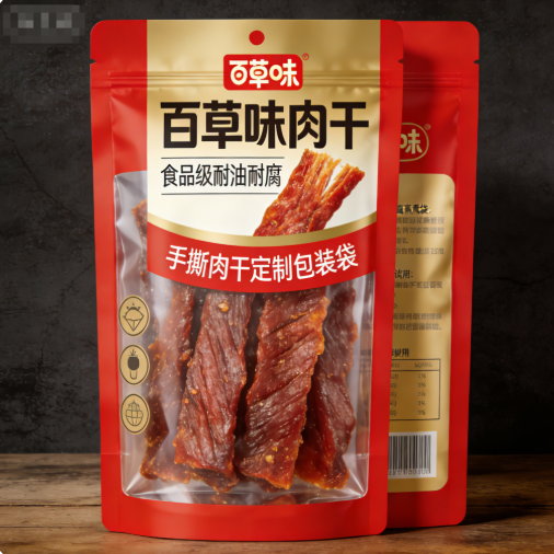 百草味大牌肉干真空蒸煮袋 食品级耐油耐