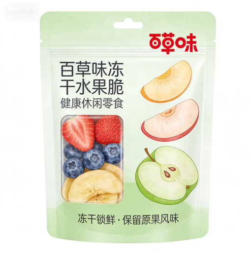 百草味冻干水果脆包装袋 食品级高透 健