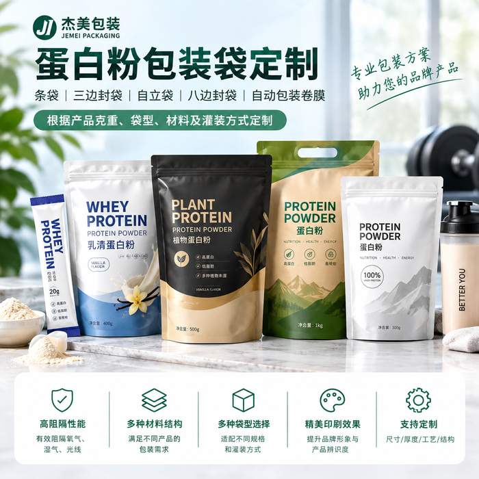 蛋白粉包装袋定制｜蛋白粉条袋、铝箔袋