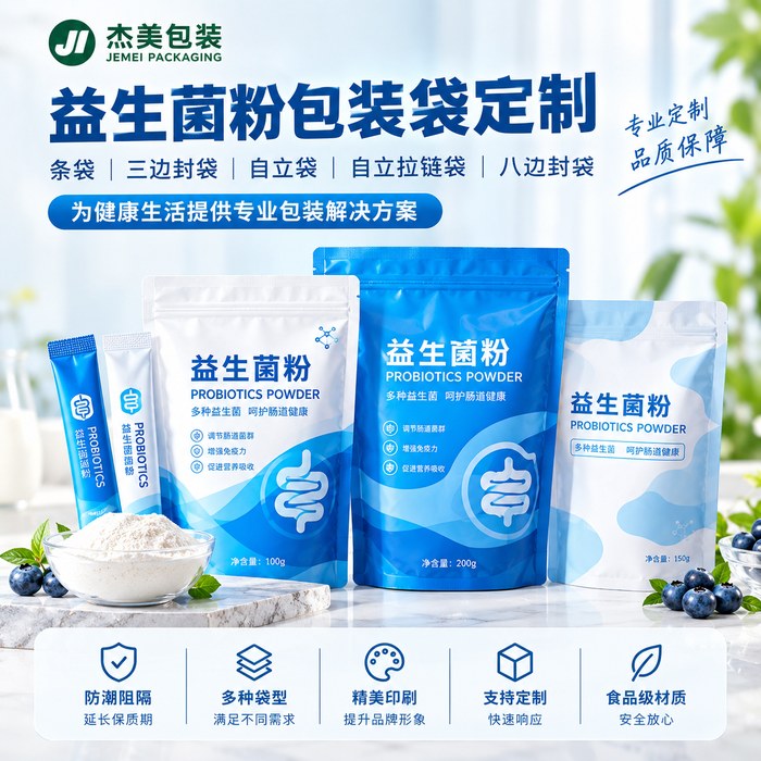 益生菌粉包装袋定制｜益生菌条袋、铝箔复合袋