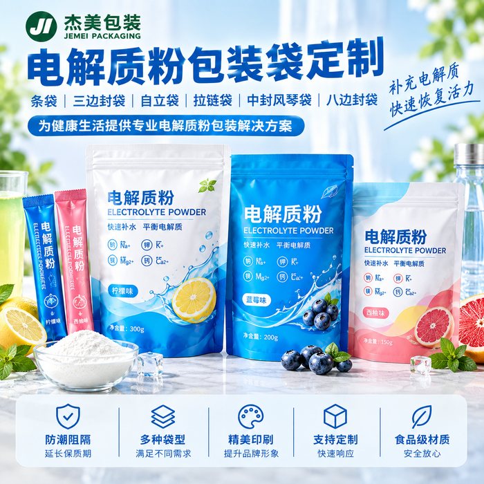 电解质粉包装袋定制｜电解质粉条袋、运