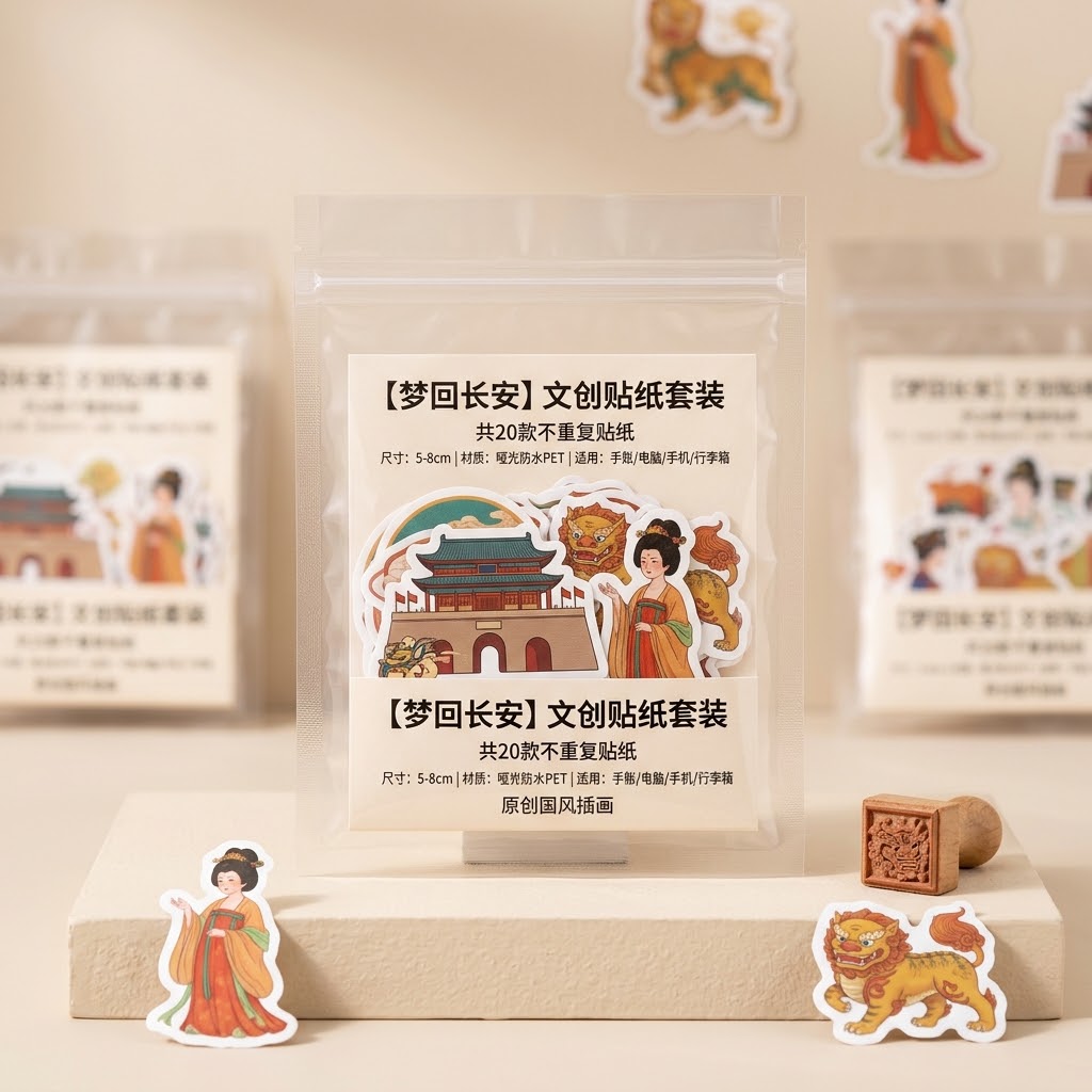 文创贴纸平口 CPP 透明包装袋 明信片套装周边外包装袋