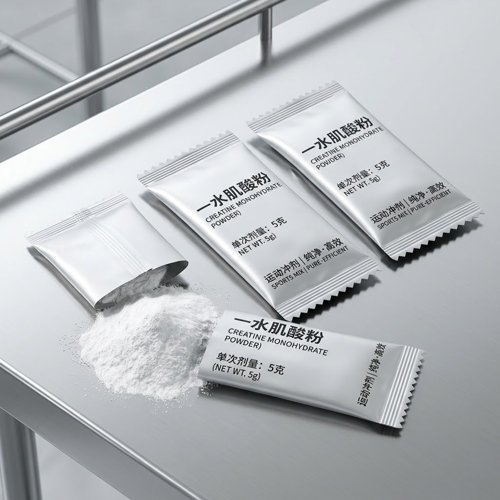 一水肌酸粉背封小条包 运动能量粉防静电高阻隔便携包装袋