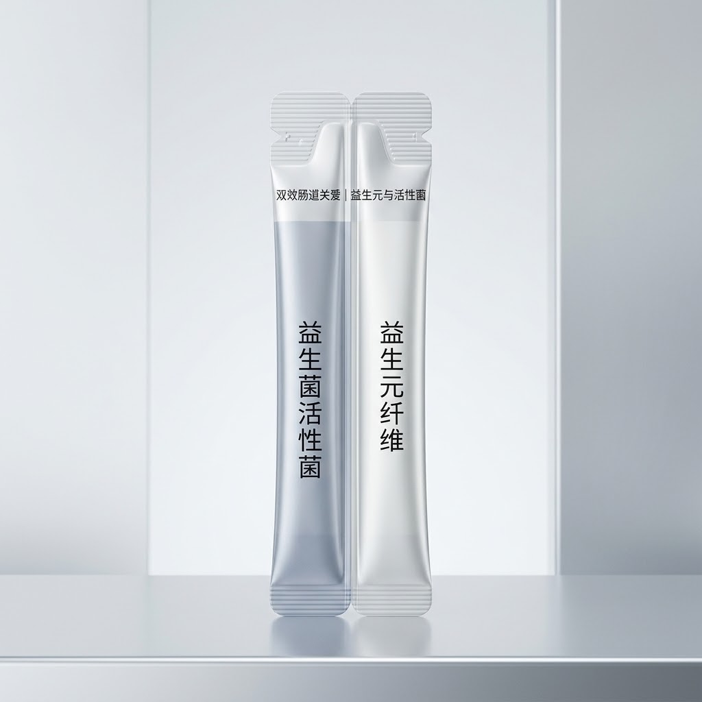 益生元与活性菌双腔分离条包袋 两种粉剂