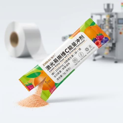 多列机激光打孔易撕条包卷膜 固体饮料平