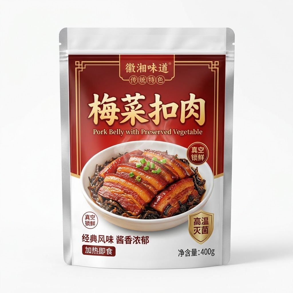 梅菜扣肉蒸煮袋_熟食铝箔高阻隔蒸煮真空袋定制厂家