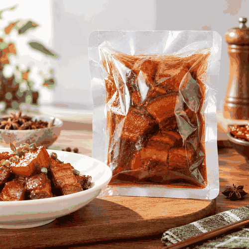 红烧肉预制菜包装袋_121℃高温蒸煮耐油防破料理复合袋定制厂家