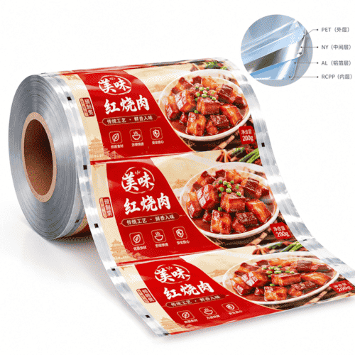 预制菜自动包装卷膜 料理包全自动机包高温蒸煮复合膜