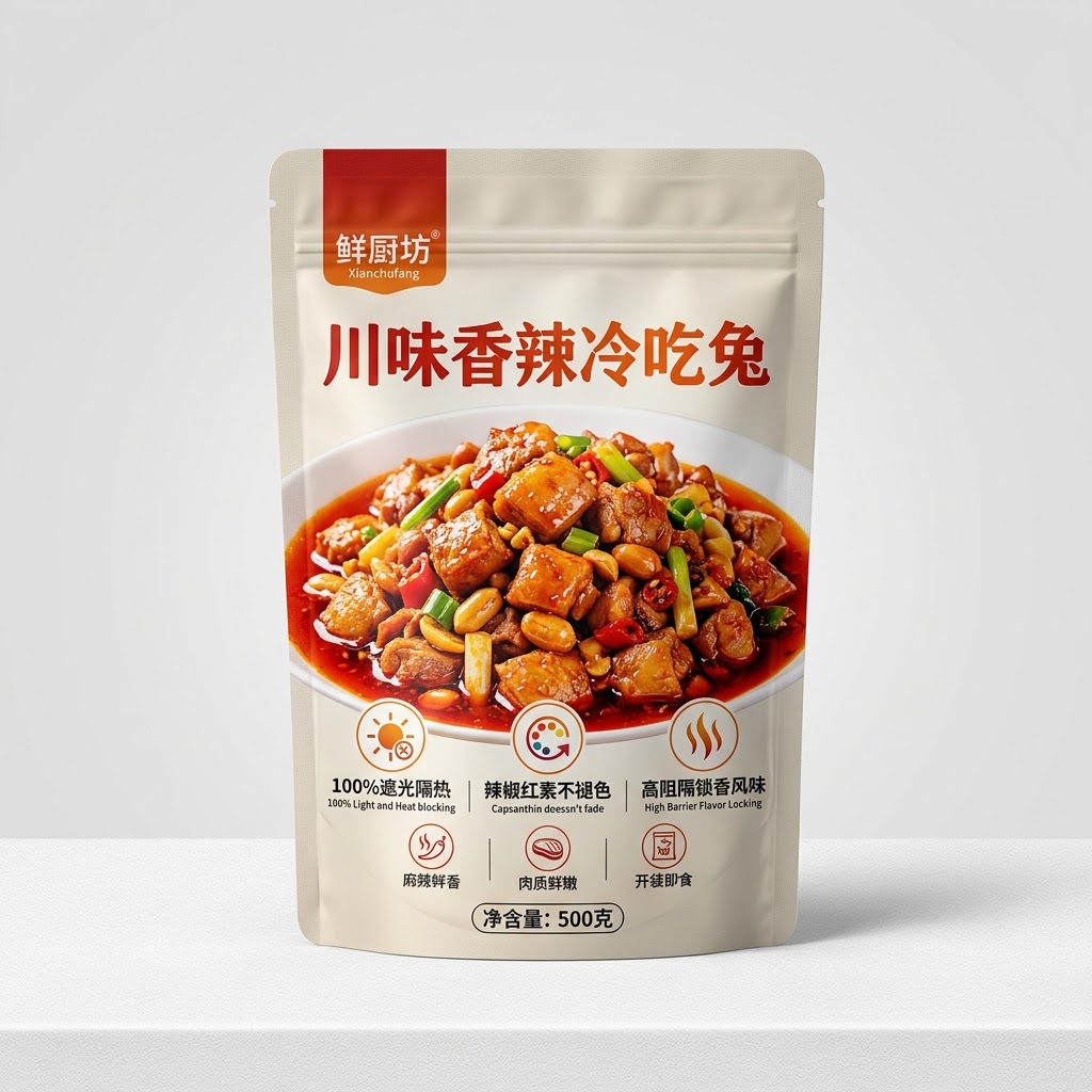 预制菜冷吃菜避光复合袋 冷调预制菜高阻隔避光锁鲜包装袋