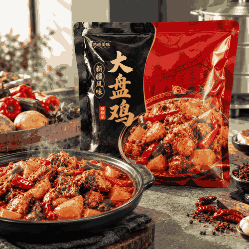 大盘鸡料理包高温蒸煮袋 大份预制菜耐油大容量灭菌包装袋