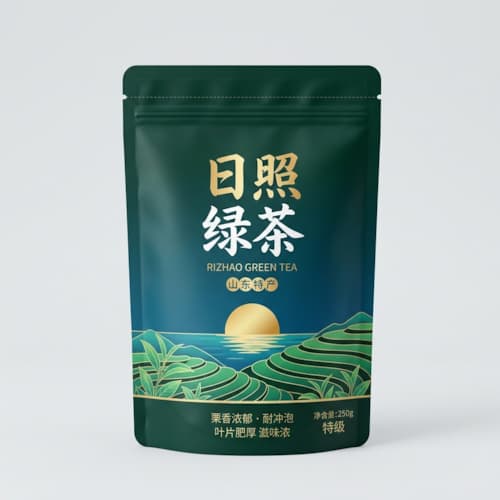 日照绿茶茶叶包装袋_真空自封铝箔袋厂家_避光保鲜茶叶袋定做