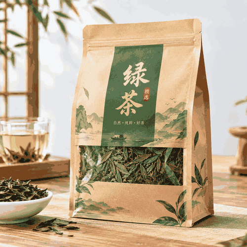 茶叶八边封拉链袋 牛皮纸开窗袋镀铝袋 食品级茶叶包装定做