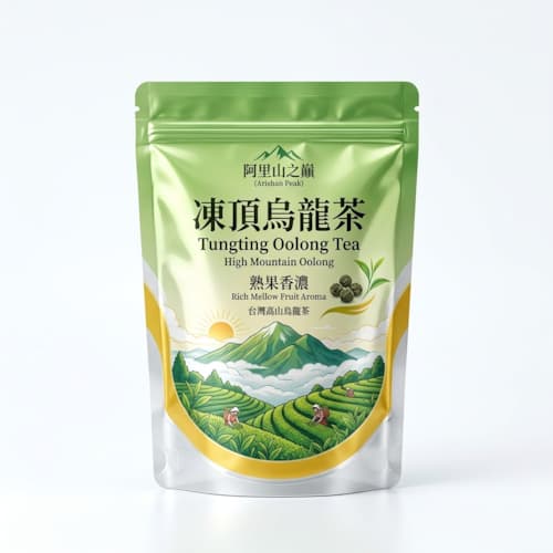冻顶乌龙茶叶包装袋_自立拉链镀铝袋厂家_防潮茶叶包装彩印定制