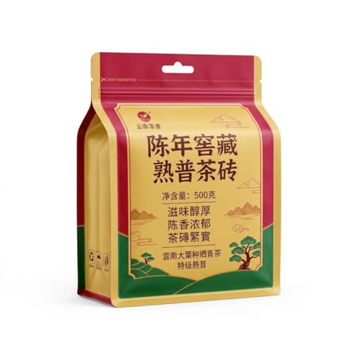 熟普茶砖茶叶包装袋 复合镀铝袋自封袋 防潮普洱茶袋定做