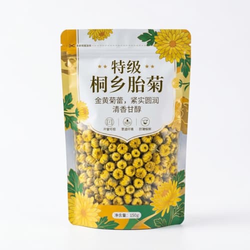 胎菊包装袋_开窗自封镀铝复合袋厂家_防潮保色花草茶袋彩印定制