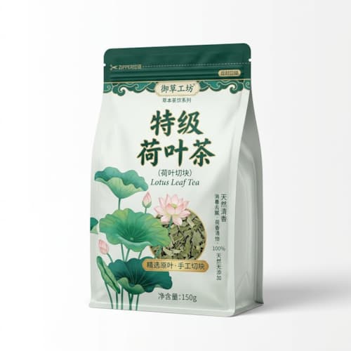 荷叶茶包装袋_自立铝箔袋拉链袋厂家_食品级花草茶袋彩印定做