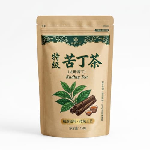 苦丁茶包装袋_三边封牛皮纸复合袋厂家_防潮花草茶袋子定做