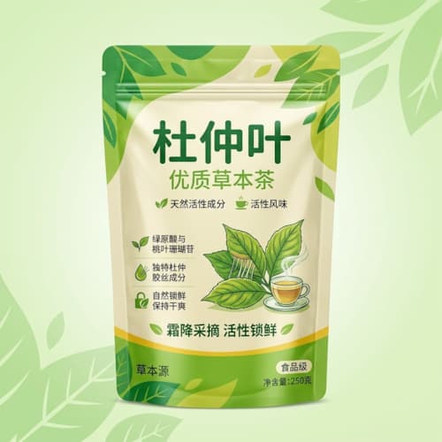 杜仲叶包装袋_自立拉链镀铝袋厂家_食品级草本花草茶包装定制