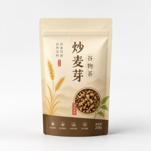 炒麦芽谷物茶包装袋 自立拉链铝箔袋 食