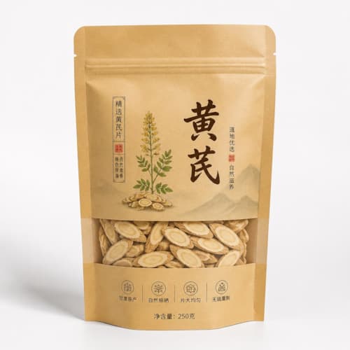 黄芪滋补品包装袋 三边封牛皮纸自封袋 避光草本药材袋定制