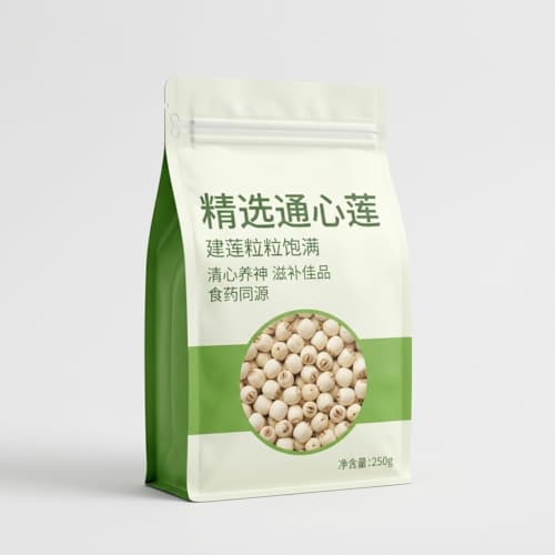 莲子滋补品包装袋 八边封开窗复合袋 密封食药同源包装袋定制