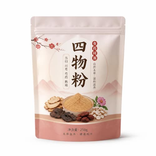 四物粉养生包装袋 三边封镀铝自封袋 密封食药同源粉剂袋定制