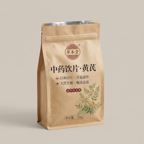 中药饮片牛皮纸自封袋 八边封镀铝袋 中