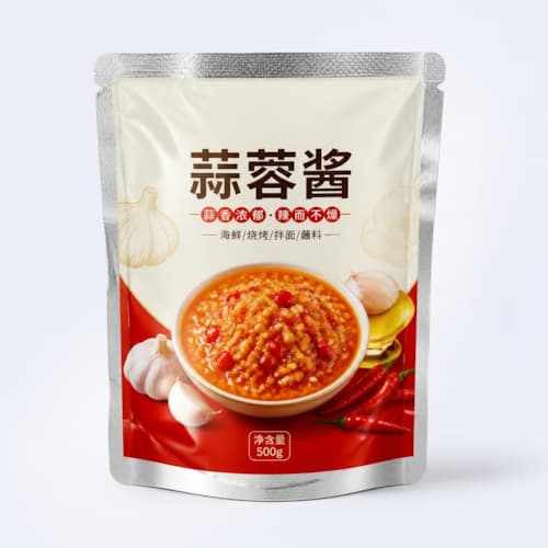 蒜蓉酱包装袋 蒜蓉调味酱耐酸高阻隔铝箔蒸煮袋