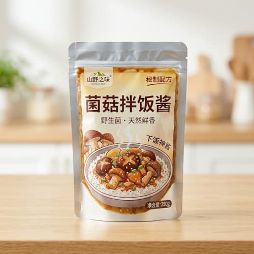 菌菇酱包装袋 菌菇拌饭酱高温蒸煮锁鲜铝箔包装袋