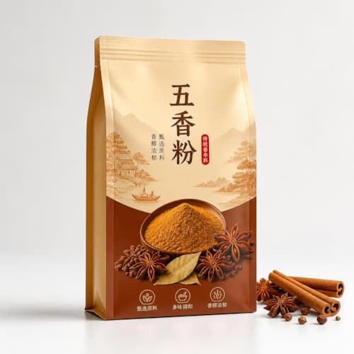 五香粉包装袋 香辛调味粉防潮避光八边封自立复合袋