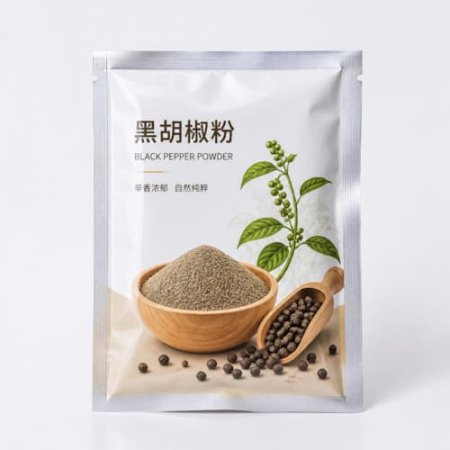 胡椒粉包装袋 白黑胡椒粉末防潮锁香三边封铝箔复合袋