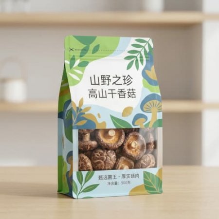 香菇包装袋 干香菇菌菇防潮避光自封袋
