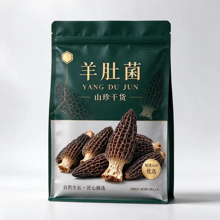 羊肚菌包装袋 羊肚菌干货避光保鲜袋
