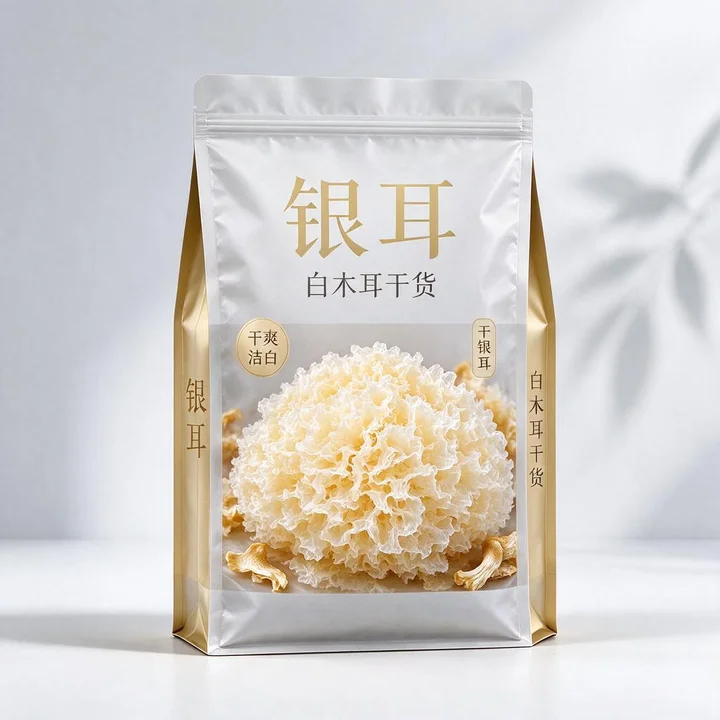 银耳菌菇袋 银耳食用菌干货长效防潮拉链自立包装袋