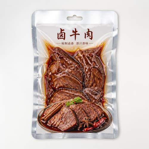 卤牛肉真空袋 卤制牛肉高温蒸煮隔氧锁鲜复合包装袋