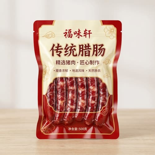 腊肠包装袋 腊香肠肉制品耐穿刺彩印真空密封袋