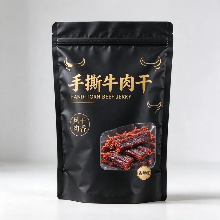 牛肉干包装袋 手撕牛肉干防潮避光自立拉链包装袋