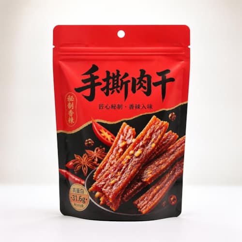 手撕肉干包装袋 肉干熟食耐摩擦彩印自立