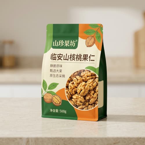 核桃包装袋 山核桃防潮避光开窗复合零食包装袋