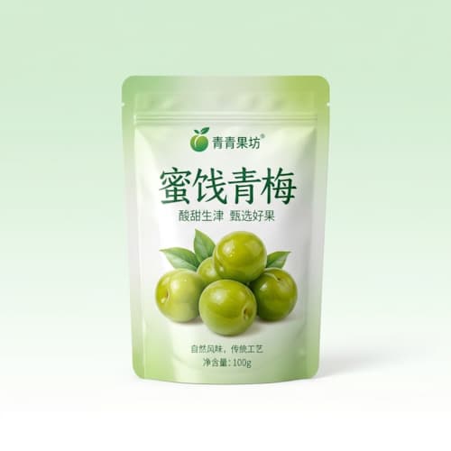 蜜饯青梅包装袋 酸梅蜜饯防粘耐酸三边封复合包装袋