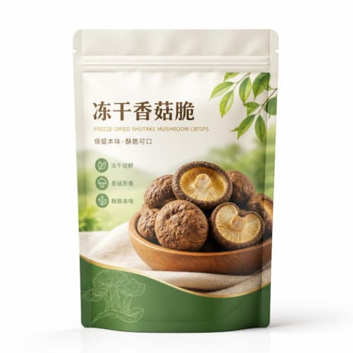 冻干香菇脆包装袋 菌菇冻干脆抗穿刺自立拉链袋