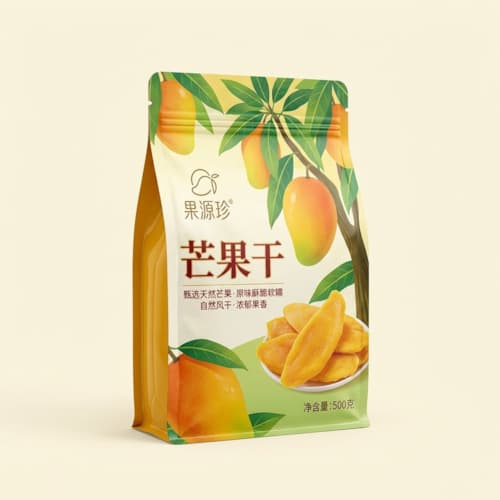 芒果干八边封袋 果脯蜜饯耐拉伸高阻隔彩印包装袋