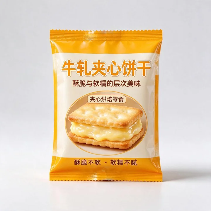 牛轧饼干包装袋（牛轧夹心饼干防油高阻