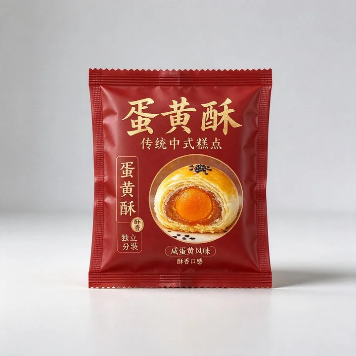 蛋黄酥包装袋（蛋黄酥避光锁香三边封独